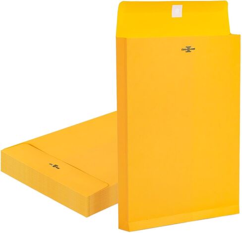 9x12 Expanding Manila Envelopes with Clasp 25 Pack, Goefun 180 GSM Heavyweight Expandable Manilla Folders 8.5 x 11 Letter Size, 1.2'' Expansion, for Home Office Business Storage and Organizing in Saudi Arabia