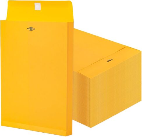 9x12 Expanding Manila Envelopes with Clasp 25 Pack, Goefun 180 GSM Heavyweight Expandable Manilla Folders 8.5 x 11 Letter Size, 1.2'' Expansion, for Home Office Business Storage and Organizing in Saudi Arabia