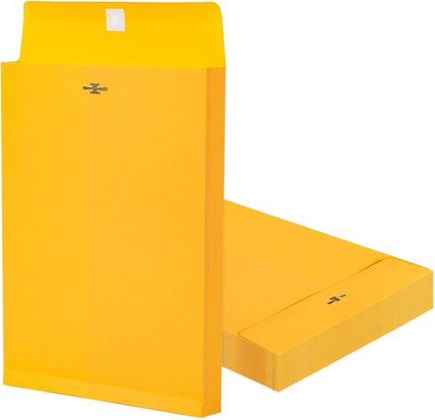 9x12 توسيع مظاريف مانيلا مع Clasp 25 Pack ، Goefun 180 GSM مجلدات مانيلا القابلة للوزن الثقيل 8.5 × 11 حجم ، التوسع 1.2 '' ، لتخزين أعمال المكاتب المنزلية وتنظيمها in Kuwait