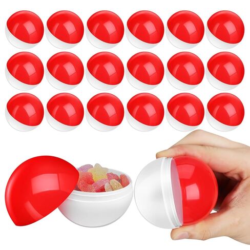20 Pcs Clear Plastic Vending Machine Capsules 2.55 Inch Round Empty Balls for Party Favors Pinata Stuffers Toys DIY Crafts Prizes Containers in Saudi Arabia