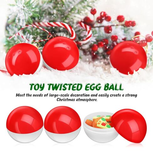 20 Pcs Clear Plastic Vending Machine Capsules 2.55 Inch Round Empty Balls for Party Favors Pinata Stuffers Toys DIY Crafts Prizes Containers in Saudi Arabia