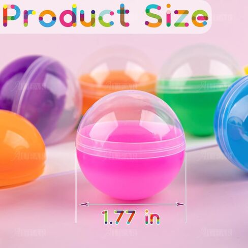 AUEAR, 50 Pieces Colorful Small Round Capsules 1.77 Inch Vending Machine Capsule Empty Plastic Gumball Machines Containers for Party Favor Prize in Saudi Arabia