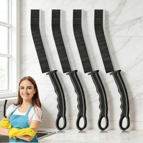 4PCS Crevice Cleaning Brush, Hard Bristle Crevice Cleaning Brush, Multifunctional Cleaning Gap Brush Tool for Home, Bathroom, Kitchen, Window Track, Bathtub, Vehicle, Faucets, Bowl, Teapot, Cup Use in Saudi Arabia