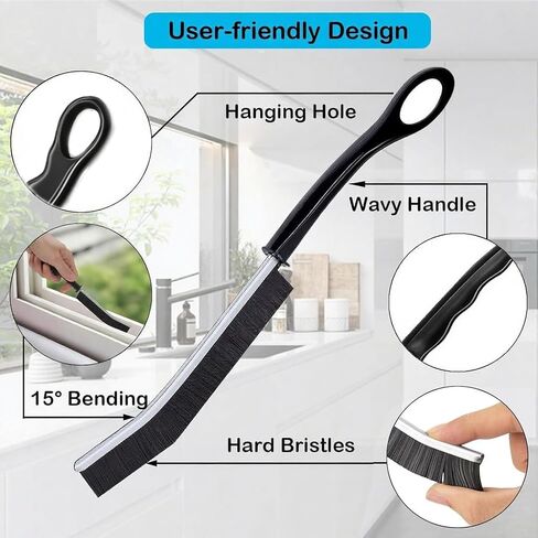 4PCS Crevice Cleaning Brush, Hard Bristle Crevice Cleaning Brush, Multifunctional Cleaning Gap Brush Tool for Home, Bathroom, Kitchen, Window Track, Bathtub, Vehicle, Faucets, Bowl, Teapot, Cup Use in Saudi Arabia