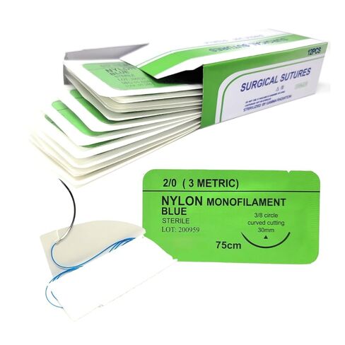 IMEDS Training Sutures 2/0 Nylon, Box of 12 Pcs Suture Thread with Needle, Demo Teaching Set in Saudi Arabia