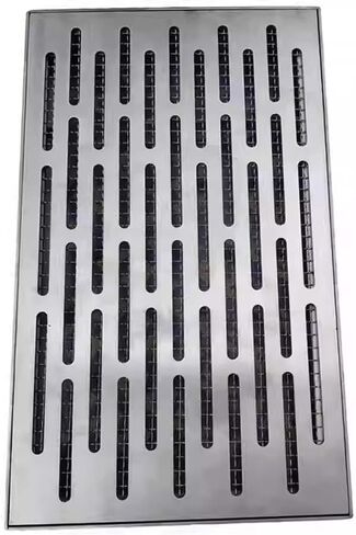 Drain Grate Cover,Trench Grating,Gully Grating,Sidewalk Drain,3mm Thick Stainless Steel Drain Grate with Fine Mesh Filter-Blocks Leaves, Size 8“x16 in Kuwait