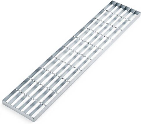 شبكة خندق للممر العقلي من الفولاذ المجلفن من Moxweyeni - 39.4 × 7.9 بوصة. شبكة تصريف قناة معدنية، غطاء تصريف خارجي عالي التحمل للأرضية الخرسانية، ساحة الممر، المرآب، الأرضية الخرسانية in Kuwait