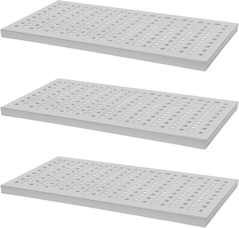 3Pack Outdoor Drain Cover,Stainless Steel Driveway Channel Drain Grate-22.8x11.8 in Metal Trench Cover Heavy Duty Outdoor Drain Grate Cover for Garage,Factory,Driveway,Parking Lot in Kuwait