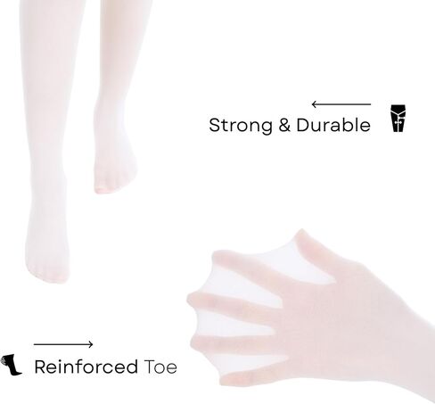 Girls Ballet Tights, Soft Footed Dance Tights for Toddler - Durable Stretch Microfiber Ballet Pantyhose in Saudi Arabia