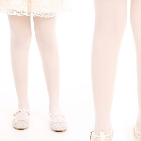 Girls Ballet Tights, Soft Footed Dance Tights for Toddler - Durable Stretch Microfiber Ballet Pantyhose in Saudi Arabia