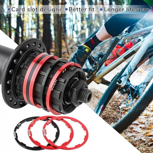 14pcs Cassette Spacer Washer for Flywheel Headset Spacers for Bike 7/8/9/10/11 Speed Flywheel Hub Washers Various Size Options of 1/1.5/1.85/2/2.18/2.35/2.5 mm in Saudi Arabia