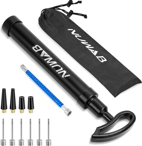 مضخة كروية مقاس 10.6 بوصة من نواب، مضخة يدوية محمولة خفيفة الوزن لكرة القدم وكرة السلة والكرة الطائرة والبالون وحلقة السباحة، يأتي النفخ السريع مع خرطوم تمديد وإبر كروية وفوهات in Kuwait