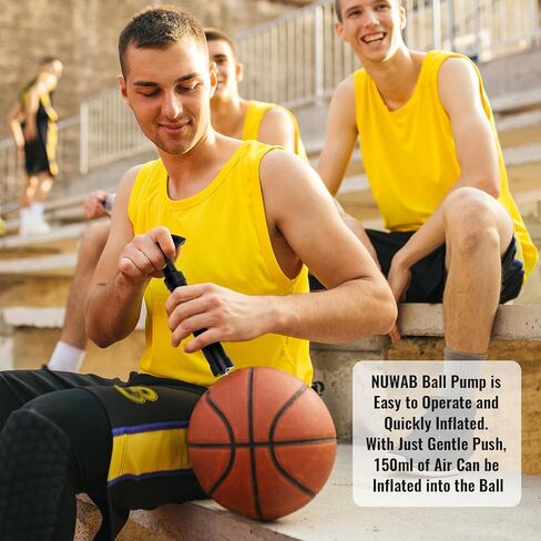 مضخة كروية مقاس 10.6 بوصة من نواب، مضخة يدوية محمولة خفيفة الوزن لكرة القدم وكرة السلة والكرة الطائرة والبالون وحلقة السباحة، يأتي النفخ السريع مع خرطوم تمديد وإبر كروية وفوهات in Kuwait
