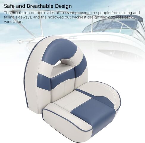 Acouto Ergonomic Yacht with Backrest | PVC Leather, Scratch Proof for Pontoon & in Saudi Arabia