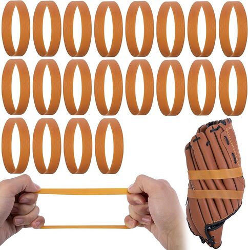 RunNico 20 Pcs Baseball Glove Rubber Band, Baseball Rubber Wrap Band, Elastic Softball Strap Accessories for Players to Keep The Shape of Gloves and Glove Better Care in Saudi Arabia