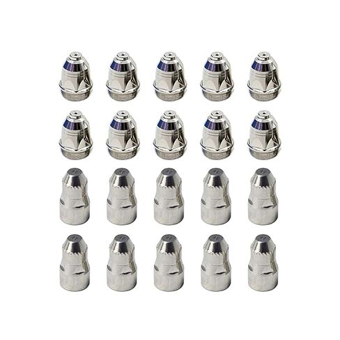 40 قطعة قسط P80 البلازما القاطع آلة الشعلة الاستهلاكية ل CNC 80A IGBT Thorch اكسسوارات فوهة تلميح القطب عدة فوهة لحام in Kuwait