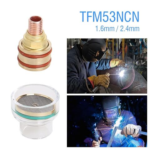 TFM53NCN Welding Torch Kit Glass Cup Collet Gas Lens 1.6mm/2.4mm Nozzle for WP-9/20 Argon Arc Nozzle(1.6mm) in Saudi Arabia