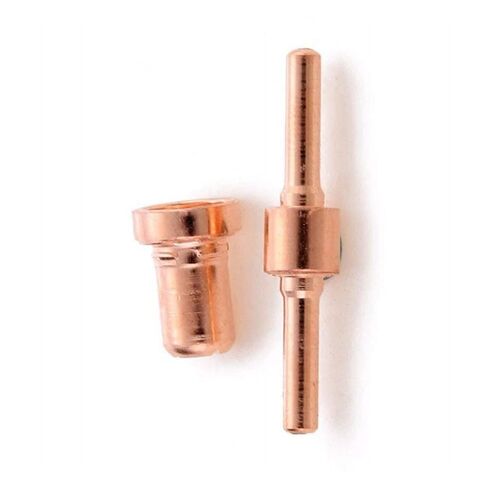 60 قطعة من النحاس الأحمر الممتد طويل البلازما القاطع تلميح أقطاب وفوهات عدة الاستهلاكية ل PT31 LG40 40A قطع لحام الشعلة فوهة لحام in Kuwait