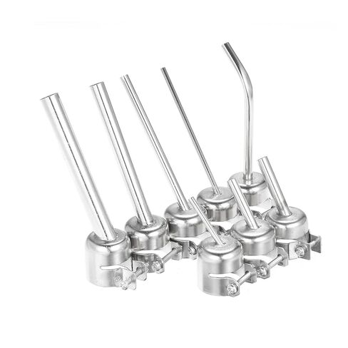 8 قطعة 45 درجة عازمة منحني فوهة محطة لحام محطات الهواء الساخن بندقية الفوهات أداة ل 858D فوهة لحام in Kuwait