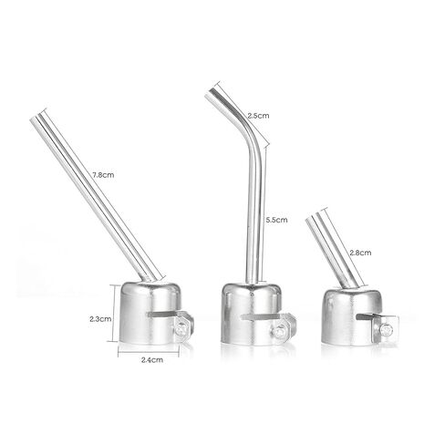 8 قطعة 45 درجة عازمة منحني فوهة محطة لحام محطات الهواء الساخن بندقية الفوهات أداة ل 858D فوهة لحام in Kuwait