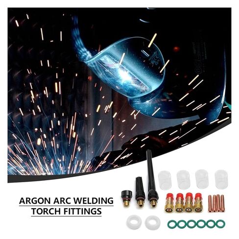 23 براغي شعلة لحام WP-17 WP-18 WP-26 مشبك الغطاء الخلفي مع مجموعة ملحقات زجاجية فوهة in Kuwait