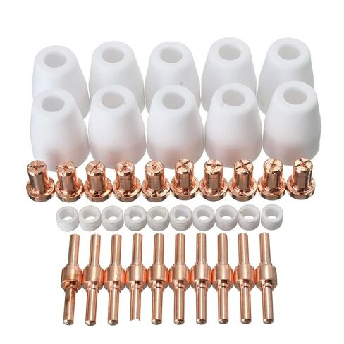 40 قطعة فوهات قطع البلازما الهوائية الاستهلاكية طرف الشعلة فوهة لحام بلاستيكية لفوهة PT-31 PT 80 LG-40 in Kuwait