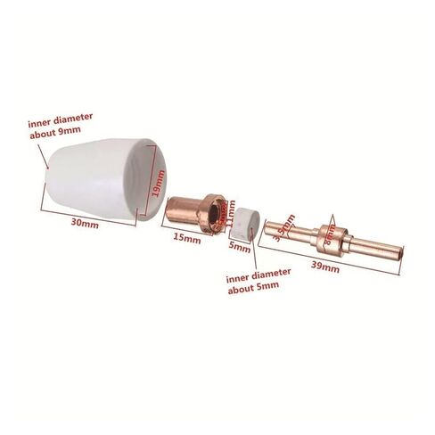 65 قطعة قطع البلازما تلميح أقطاب وفوهات عدة الملحقات الاستهلاكية ل PT31 قطع 30 40 50 أدوات لحام فوهة in Kuwait