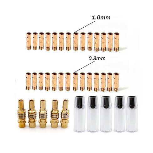 38 قطعة/المجموعة ملحقات لحام 15Ak Mig الاتصال تلميح الكفن فوهة حامل MB15 MIG الشعلة المواد الاستهلاكية أجزاء فوهة in Kuwait