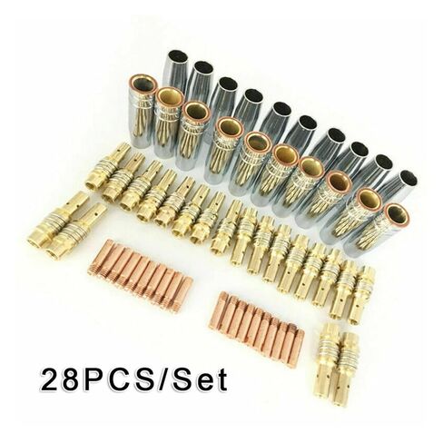 38 قطعة/المجموعة ملحقات لحام 15Ak Mig الاتصال تلميح الكفن فوهة حامل MB15 MIG الشعلة المواد الاستهلاكية أجزاء فوهة in Kuwait