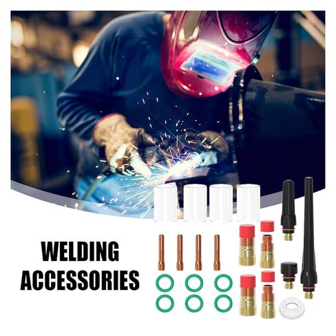 22 براغي شعلة لحام WP-17/18/26 10 مجموعة أكواب زجاجية متينة أداة عملية ملحقات فوهة in Kuwait