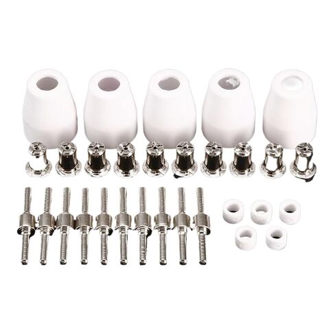 30 قطعة المواد الاستهلاكية قطع البلازما فوهات أقطاب كهربائية ممتدة مطلية بالنيكل لـ LG-40 PT-31 الشعلة CUT40 312 ماكينات القطع فوهة لحام in Kuwait