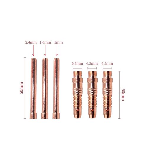 17Pcs Welders Welding Torch Cup Collet Body Nozzle Kit Tungsten Electrode for Wp-17/18/26 Nozzle in Saudi Arabia