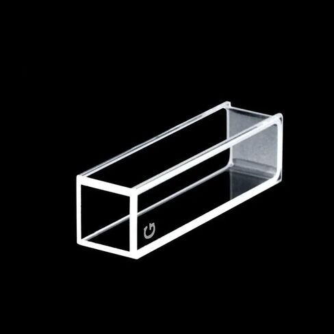 Fluorescence Glass Cuvette Light Path 10mm Four Side Clear Windows High Light Transmission Frit Sintering Technology 2 / PK in Kuwait