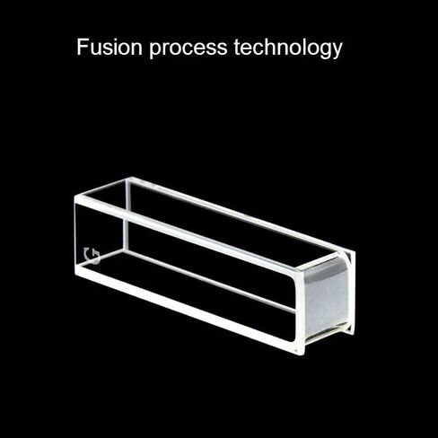 Fluorescence Glass Cuvette Light Path 10mm Four Side Clear Windows High Light Transmission Frit Sintering Technology 2 / PK in Kuwait