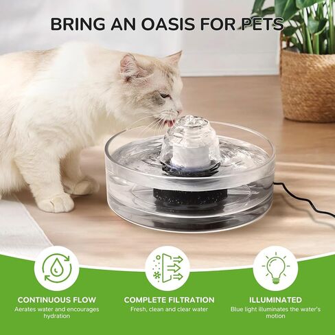 8 Pack Pet Fountain Filters Replacement for Cat Water Fountain, Dog Drinking Dispenser Cat Fountain Filters with 3 Filtration System in Kuwait