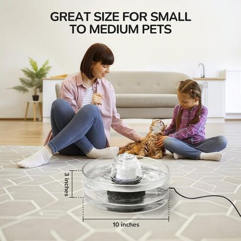 8 Pack Pet Fountain Filters Replacement for Cat Water Fountain, Dog Drinking Dispenser Cat Fountain Filters with 3 Filtration System in Kuwait