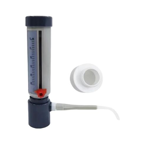 Lab Bottle Top Dispenser Economic Sleeve Type 0-25 ml Adjustable Liquid Adder Semi-Automatic(with Brown Bottle 1L) in Saudi Arabia