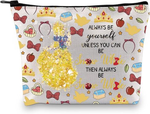 XYANFA Snow Princess Makeup Bag Movei Fans Gift Fairy Tales Lover Gift White Princess Cosmetic Bag (ALWAYS BE Snoow White) in Kuwait