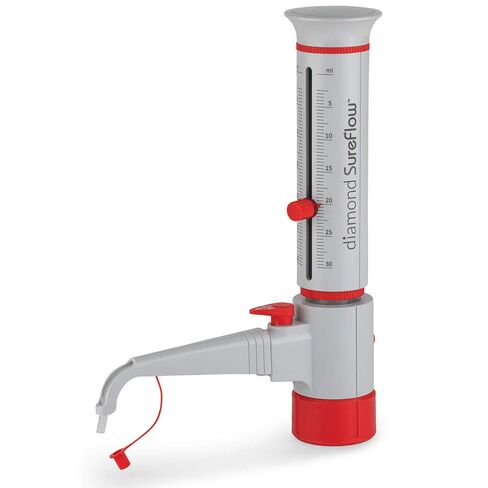 Globe Scientific GBTD-R-30 Bottle Top Dispenser with Recirculation, 2.5mL to 30.0mL, 0.5mL Increment in Saudi Arabia