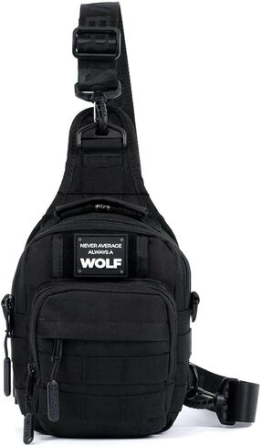 WOLFpak 4L Mini Tactical Sling Bag (OD Green) - Compact Crossbody Backpack for Gym, Travel & EDC – Tactical Shoulder Bag with Multiple Pockets – Lightweight, Durable Sling Pack for Men & Women in Kuwait