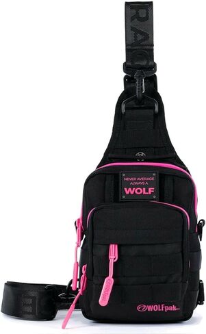 WOLFpak 4L Mini Tactical Sling Bag (OD Green) - Compact Crossbody Backpack for Gym, Travel & EDC – Tactical Shoulder Bag with Multiple Pockets – Lightweight, Durable Sling Pack for Men & Women in Kuwait