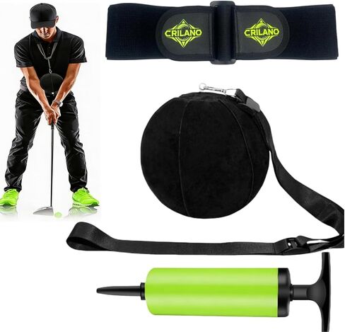 Golf Swing Training Aid, Adjustable 2026 Essential Golf Training Ball Smart Ball Golf Accessories Fix Chicken Wing Improve Swing Stability Assist Golf Swing Trainer for Beginner (T1) in Kuwait