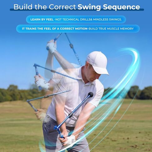 Golf Training Aid - Golf Swing Trainer for Backswing.Golf Swing Training Aid to Improve Wrist Hinge, Forearm Rotation & Shoulder Turn, Feel the Correct Swing Mechanics in Kuwait