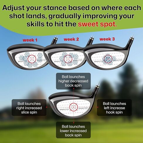 162-Pack Golf Impact Tape Stickers - High-Clarity Residue-Free Strike Labels for Golf Irons, Woods & Fairway Clubs, Swing Practice Aid to Boost Accuracy & Sweet Spot Consistency in Kuwait