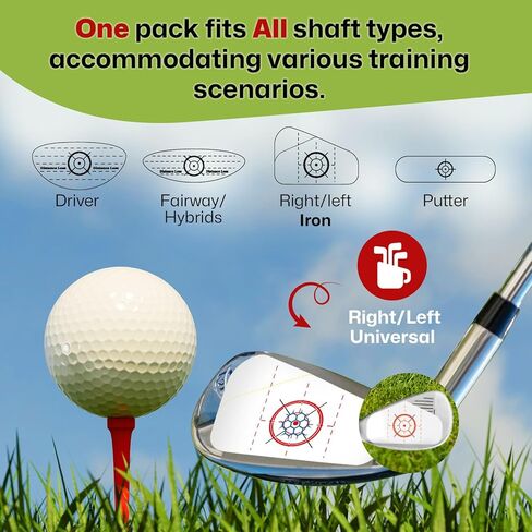 162-Pack Golf Impact Tape Stickers - High-Clarity Residue-Free Strike Labels for Golf Irons, Woods & Fairway Clubs, Swing Practice Aid to Boost Accuracy & Sweet Spot Consistency in Kuwait