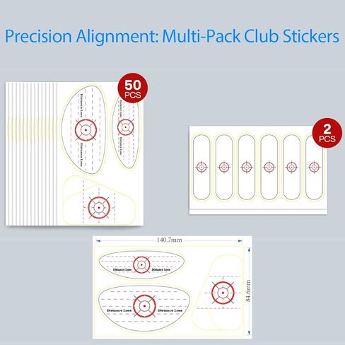 162-Pack Golf Impact Tape Stickers - High-Clarity Residue-Free Strike Labels for Golf Irons, Woods & Fairway Clubs, Swing Practice Aid to Boost Accuracy & Sweet Spot Consistency in Kuwait