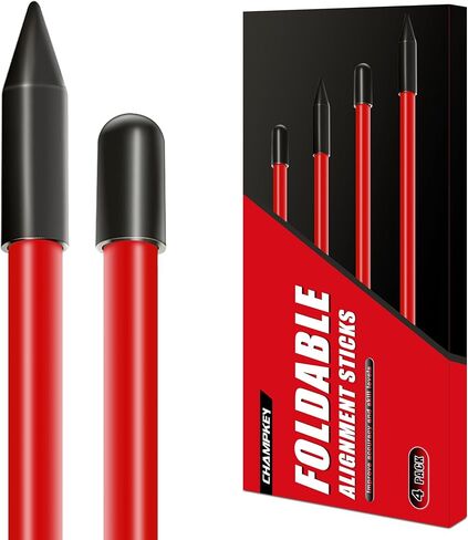 CHAMPKEY Premium Foldable 40" Golf Alignment Sticks 4 Pack - Posture Correction and Shot Accuracy Golf Training Aid in Kuwait