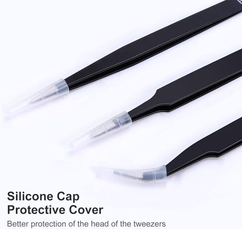 3PCS Precision Tweezers Set, Upgraded Anti-Static Stainless Steel of Tweezers, for Electronics, Soldering, Laboratory Work, Jewelry-Making, Model, Craft in Saudi Arabia