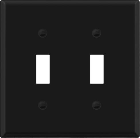 enerlites تبديل لوحة الحائط الفولاذ المقاوم للصدأ مفتاح الإضاءة، لوحة معدنية غطاء مقاوم للتآكل لأضواء المخفتات الدوارة، حجم 2-Gang 4.50 "x 4.57"، 7712، 430 الفولاذ المقاوم للصدأ، UL المدرجة، فضي in Saudi Arabia