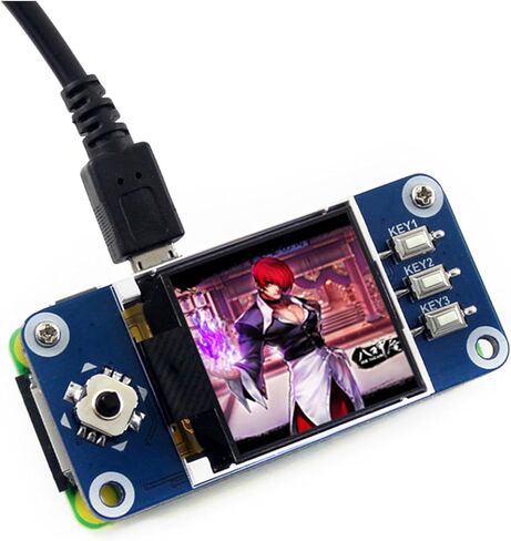 1.44inch LCD Display HAT Compatible with Raspberry Pi 5/ 4B/3B+/3B/2B/A+/Zero W/WH/Zero 2 W/Pico/Pico 2W, etc. RGB 65K Color 128 x128 Pixels, SPI Interface, with Embedded Controller in Saudi Arabia